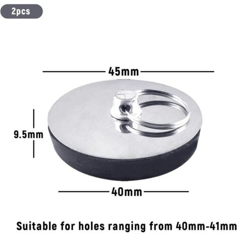 Lot De 2 Bouchons De Baignoire Acier Inoxydable 70mm - Réglables Et Universels Pour Baignoire & Évier