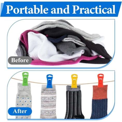 50 Pinces à Chaussettes pour Machine à Laver et Sécheuse, Pinces à Linge, Pinces à Chaussettes, Pinces à Serviettes pour Lavage, Pince à Chaussettes