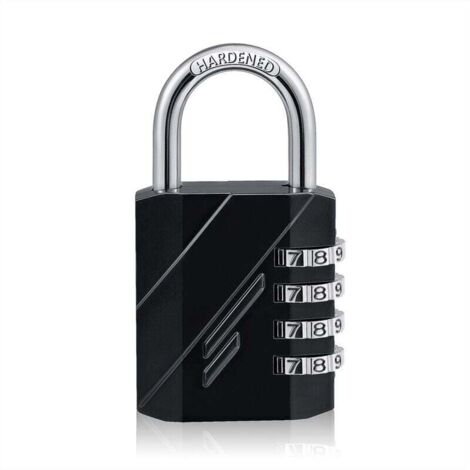 Cadenas à Combinaison à 4 Digit,Serrure Combinée,Cadena a code pour casier vestiaire sport pour Gymnase, école, Portail, Hangar, Garage, Rangement (1/4)