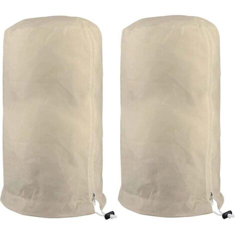 Voile D'hivernage Plante, Voile Hivernage Olivier, Voile Dhivernage Arbre, Housse De Protection Tomate Citronnier, Housse Hivernage Pour Plantes Sac Vegetaux Jardin Tissu Non Tissé (60×80cm, Beige2) (1/4)