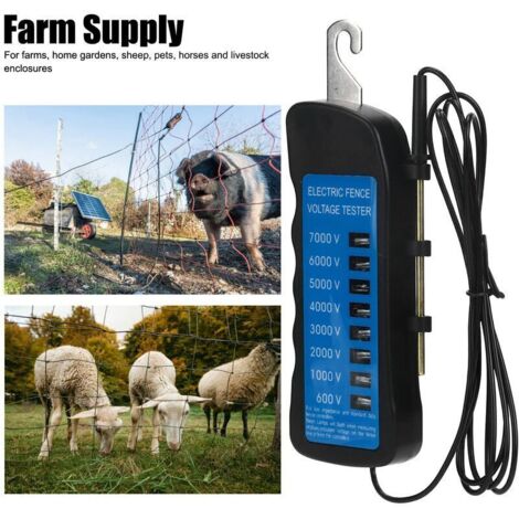 Testeur De Tension Clôture Électrique Portable 8 Néons Jusqu'à 12kV – Étanche, Pour Chevaux, Fermes, Ranchs Et Clôtures Temporaires