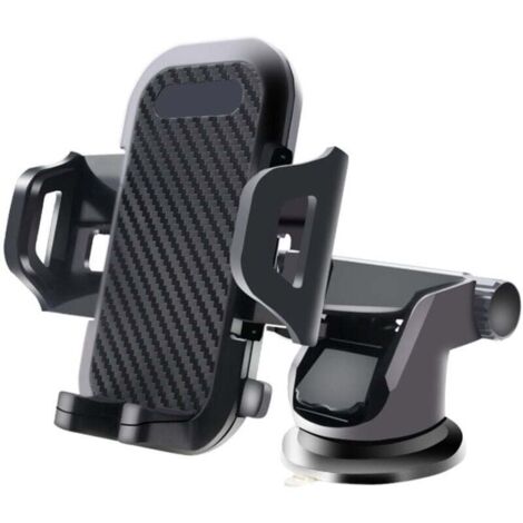 Support de téléphone à ventouse pour voiture, rotation à 360°, adapté aux pare-brise, tableaux de bord et grilles d'aération de voiture (1/4)