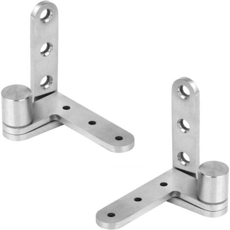 Lot de 2 charnières de porte pivotantes en acier inoxydable, 1 x gauche, 1 x droite (1/4)