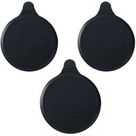 Lot de 3 Bouchons de Vidange en Silicone Diamètre 18.5 cm, Bouchons pour Baignoire, Évier de Cuisine, Lavabo Salle de Bain, Noir (1/4)