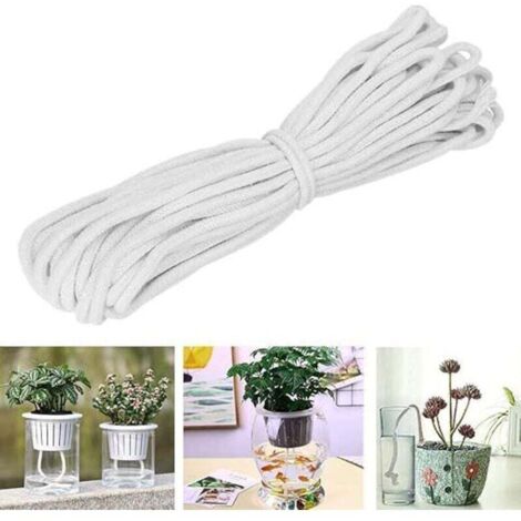 Système d'irrigation Automatique pour Plantes, 20M Corde de Mèche Forte Absorption d'eau Mèche À Arrosage Automatique pour Jardins, Paniers, Pots, Plantes (1/4)