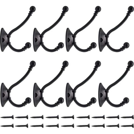 8Pcs Plus Gros Patère Porte Manteau Murale Vintage Crochet Métal De Porte Chapeau Crochet Rétro pour Porte-Manteau Salle de Bain Cuisine (1/4)