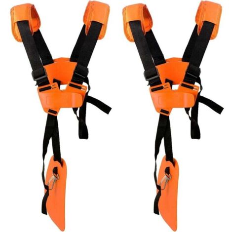 2 Sangles d'épaule réglables inclus -Harnais pour Débroussailleuse pour Tondeuse à gazon avec Ceinture en Nylon, pour Jardinage ou Débroussailleuse pour Débroussailleuse KM, STIHL FS(Orange) (1/4)