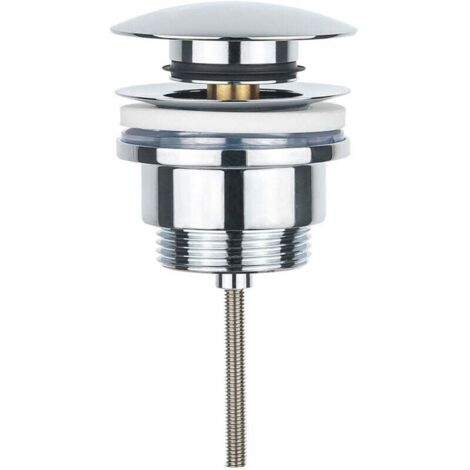 Bouchon d'évier universel argenté, bouchon anti-fuite pour lavabo, bonde de salle de bain anti-odeur en acier inoxydable (1/3)