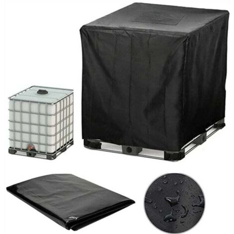 Housse pour tonneau de pluie (120x100x116 cm), pour les citernes pluviales extérieures, housse anti-UV, housse anti-poussière, housse pour citernes pluviales