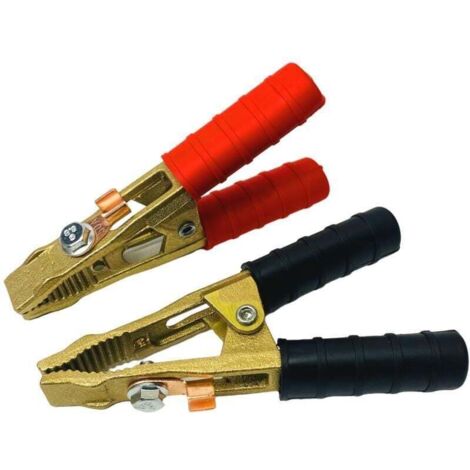 Kit 2 pinces pro(+ et -) en laiton de batterie ou de demarrage 250B,Pinces de demarrageou de batterie (1/4)