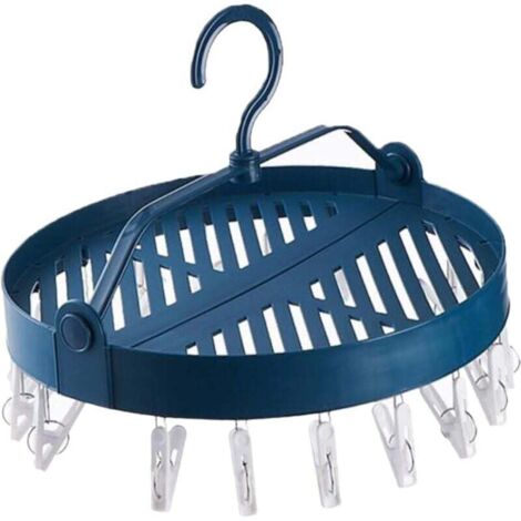 Étendoir Pliant Cintres Pliants Cintres Pliables pour Vêtements Cintre Chaussette en Acier Inoxydable Étendoir Suspendu avec Clip Cintres À Linge ave (1/4)