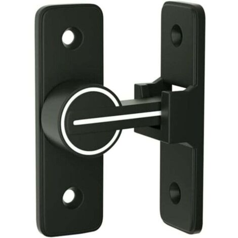 Verrou Serrure de Fermeture Porte Interieure Coulissante de Lumineux, 90° Loquet de Crochet a Porte Bascule, Boulon de Verrouillage de Boucle Moraillon Antivol, pour Porte, Fenêtre (1/4)