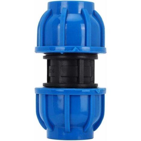 4Pcs PE Connecteur Droit En Plastique 25mm à 25mm Adaptateur De Tuyau D'eau Raccord Droit Raccord De Tuyau D'Eau Tube Raccords (1/4)