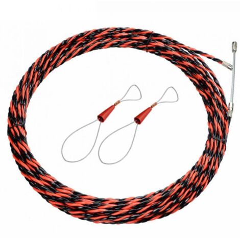Goupille de traction pour fil d'électricien, diamètre 5 mm, 50 mètres, support rétractable, tire-fil de pêche pouvant être tiré et rallongé (1/4)