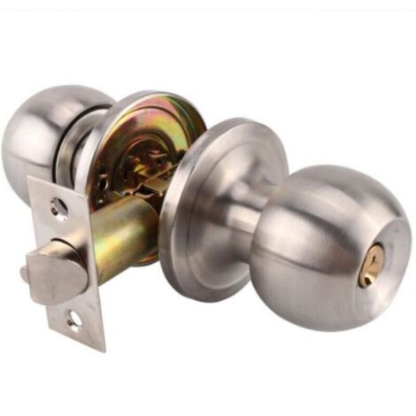 Ensemble de boutons de confidentialité chrome satiné, Serrure de porte au design tulipe pour portes intérieures avec mécanisme de verrouillage Turn (1/4)