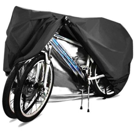 Housse de vélo deux côte à côte étanche à la pluie, à la crème solaire et à la poussière Bande étanche 210D-210D-2XL taille deux côte à côte (0,6 kg) 200x 85 x 110 cm noir (1/4)