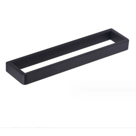 Porte-Serviettes de Salle de Bain Anneau Porte-Serviettes Noir Porte-Serviettes en Acier Inoxydable SUS304 30CM fixé au Mur (1/4)