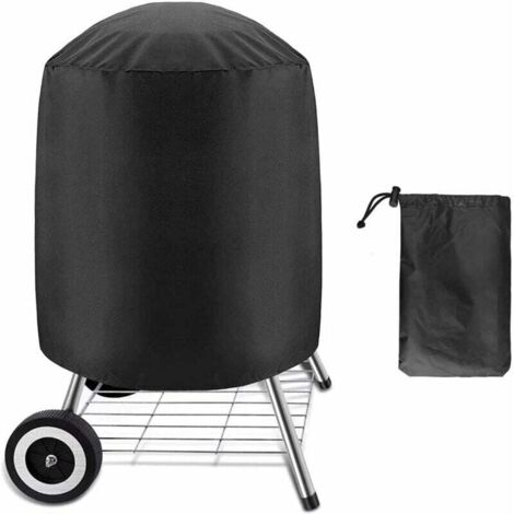 Copertura Impermeabile per Barbecue, (61 × 70 cm)BBQ Grill Cover,Barbecue all'aperto Grill Cover,Tessuto Oxford 210D,Copertura per Barbecue anti-UV con cinghia Laterale Antivento (1/4)