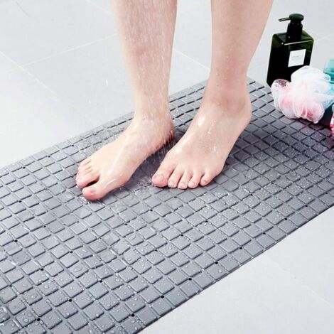 Tapis de bain antidérapant pour salle de bain, rectangulaire, lavable en machine, 40 x 70 cm