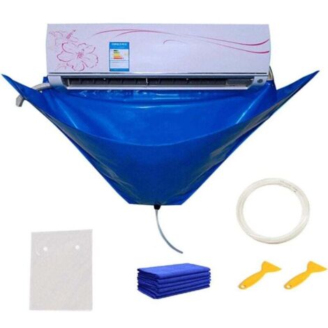 Couverture De Nettoyage De Climatiseur, Sac De Couverture Étanche De Nettoyage De Climatisation Divisé Avec Tuyau D'eau Sac De Couverture De Nettoyage De Climatiseur Étanche Pour Climatiseurs (1/4)