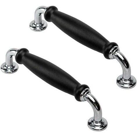 2 pièces 128mm Noir Vintage Boutons de Portes Placards poignées de portes Cabinet Tiroir Poignées Meuble Portes pour Placards Cuisine Tire Boutons Armoire Distance de Trou (1/4)