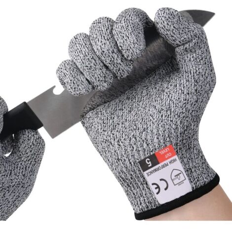 Gants de Travail, Gants Anti-Coupures Enfant Femme, Gants de Coupe Protection de Niveau 5 pour Cuisine, Jardinage, Bricolage, Extérieur Explore Éviter Coupures,Couteaux Certifié EN 388- XS