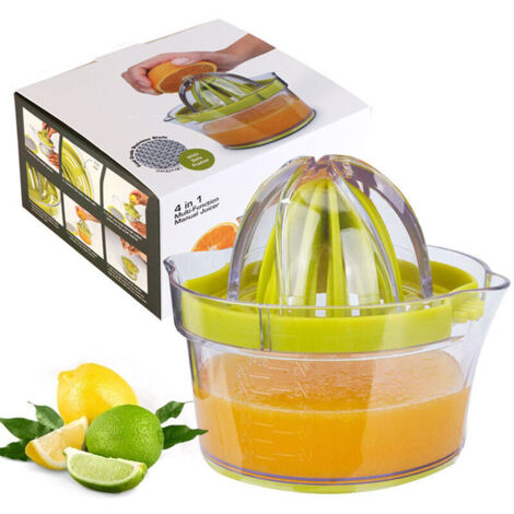Presse-agrumes, BOMSTOM, 400ml, 2 cônes amovibles, passe lave-vaisselle, vert (1/4)