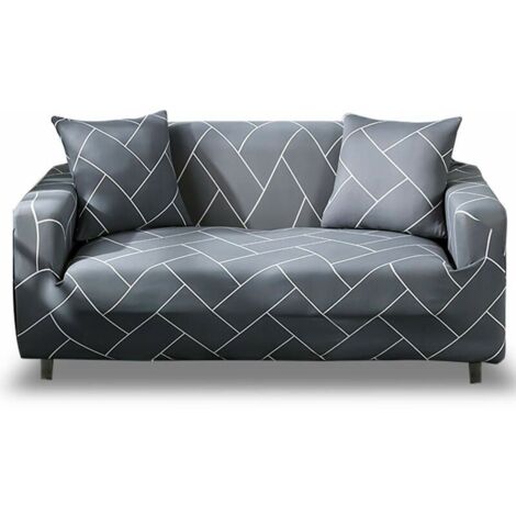 Housse Canape Extensible, 2 Places avec Accoudoirs Housse de Canapé, Housse Protection pour Canapé Antidérapante avec 1 Housses de Coussin (1/4)