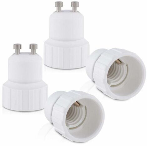 4 Adaptateur de douille - Convertisseur douilles GU10 vers E14 - Adaptateur de support de lampe culot baïonnette pour ampoule LED halogène (1/4)