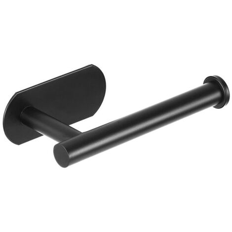 Porte-rouleau papier toilette mural en acier inoxydable noir Cavally GoodHome