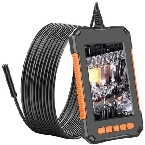 Vidéoscope industriel, 4,3'', 1080P, 5M, LED, 2600mAh, étanche, noir/orange (1/4)