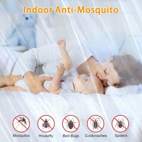Tente Moustiquaire Pour Lit Bébé - Auvent Respirant 70x130x140 Cm - Protection Contre Les Insectes, Chutes - Blanc, Gris, Rose