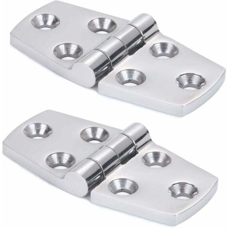 Charnière Marine En Acier Inoxydable 316 – 60x42mm, Miroir, 6 Trous – Pour Porte, Bateau, Yacht, Armoire