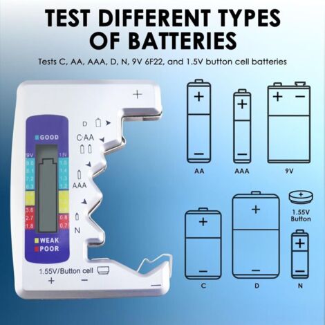 Testeur De Batterie Numérique 830VDC Avec écran LCD Et