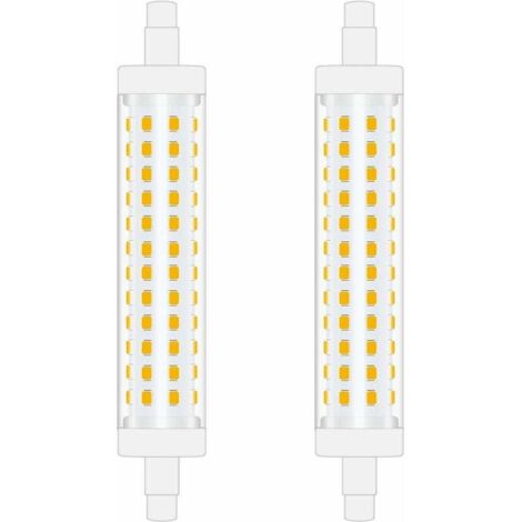 118mm R7S Ampoule LED 10W Blanc Froid 6000K linéaire projecteur à double extrémités remplacement de l’ampoule halogène 100W parfait pour chambre, salle de bain Non-Dimmable 2pcs