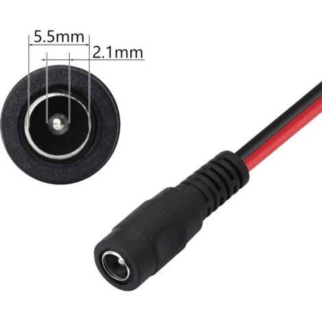 Kit 12 Fiches Creuses CC 5,5x2,1mm & 5,5x2,5mm - Prises D'Alimentation DC Avec Rabats De Protection