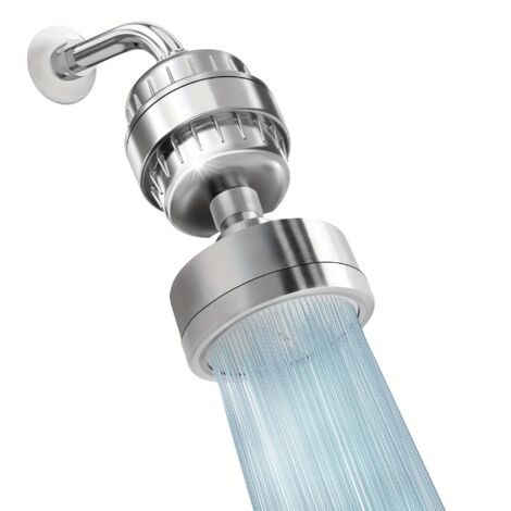 Pommeau de Douche Filtrant 20 Étapes en Acier Inoxydable – Effet Spa et Fonction Massage (1/5)