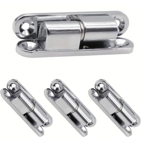 Lot de 4 Bandes de Rénovation pour Charnières de Porte et Fenêtre en Alliage de Zinc Réparation et Remplacement Faciles avec Vis (1/4)
