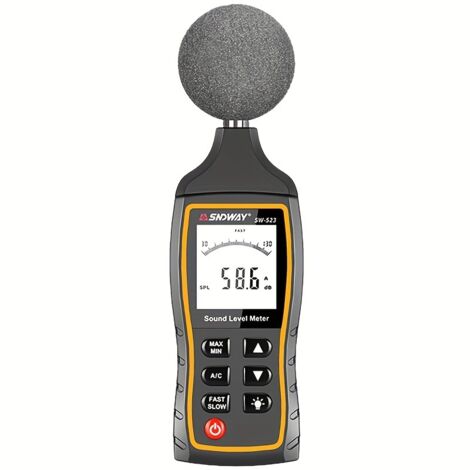 Décibelmètre Numérique Professionnel Haute Précision Sonomètre Portable avec Pondération A/C, Plage de Mesure 30–130 dB pour Usage Industriel et Domestique