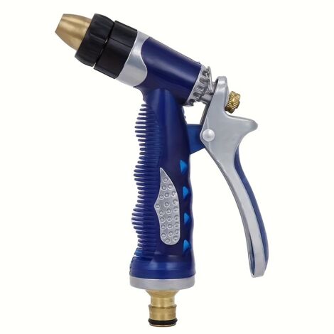 Pistolet d’Arrosage Haute Pression en Laiton – Buse Réglable, Poignée Ergonomique, Nettoyage Jardin, Pelouse, Voiture et Allées