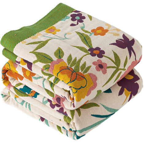 Couverture Bohème Réversible à Motifs Floraux – Douce et Polyvalente pour Lit et Canapé (1/5)