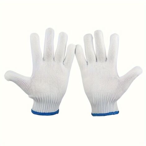 Lot de 5 Paires de Gants de Travail Épais et Résistants Confortables & Respirants, Polyester Durable, Lavables en Machine, Usage Intérieur et Extérieur, Jardinage, Bricolage, Entretien (1/4)