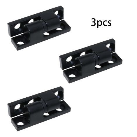 Lot de 3 Charnières de Porte Robustes en Métal Noir Mécanisme Pliant Démontable, Design Moderne pour Portes, Fenêtres et Armoires (1/3)