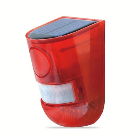 Alarme Solaire Extérieure avec Sirène 129dB – Strobe LED 6 Luminaires, Batterie Rechargeable, Sécurité pour Maison, Villa, Ferme ou Poulailler (1/5)