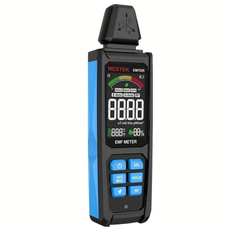 Détecteur EMF Tri-Axe Testeur de Champ Électromagnétique RF 30MHz–8GHz Rechargeable pour Analyse RF et Mesure d’Exposition (1/5)