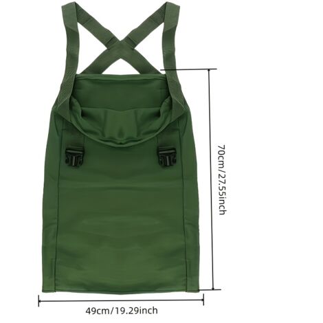 1 tablier de jardinage réglable de grande capacité avec poches - Tablier de jardin en nylon robuste pour la récolte, les fruits, les légumes, les champignons - Tablier d'extérieur durable avec (1/4)