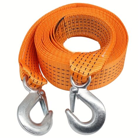 Sangle de remorquage professionnelle 5T – Corde de traction en nylon 5 m avec sac, pour dépannage automobile, garage et usage extérieur (1/5)