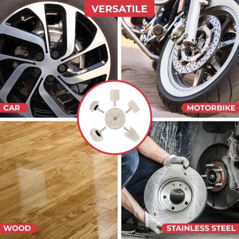 Kit De 10 Disques De Polissage Pour Perceuse - Cônes Et Roues En Coton Pour Métal, Bois, Plastique, Verre