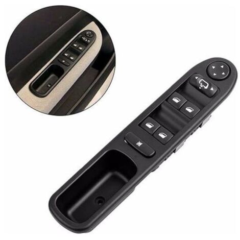 Levé Vitre Avant Gauche Drive CÔTÉ Vitre Électrique Interrupteur Principal, Interrupteur de Lève-Vitre Compatible pour Peugeot 307 307SW 307CC--