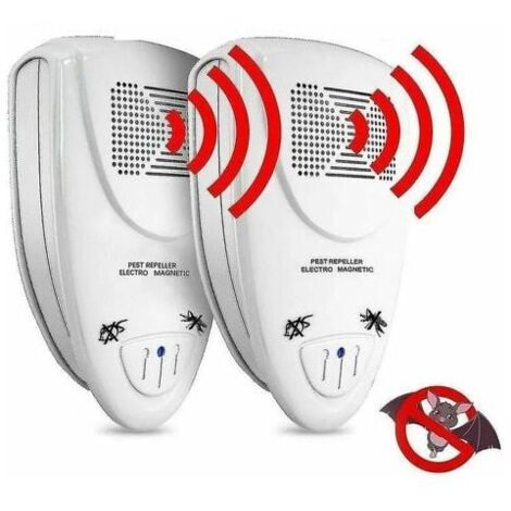 Lot de 2 répulsifs à ultrasons pour chauves-souris – Débarrassez-vous des chauves-souris en 72 heures EU PLUG (1/3)